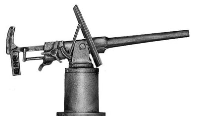 Hotchkiss 3pdr quick firing gun on pedestal mount (28mm)