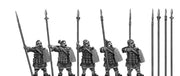 Armoured Spearman with shield (28mm)