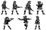 Kung Fu School Girls with guns (28mm)