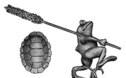 Pond Wars Frog marching with standard (28mm)