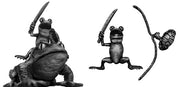 Pond Wars Frog Cavalry on toad mount with sword (28mm)