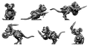 Warrior Mouse, with sword (28mm)