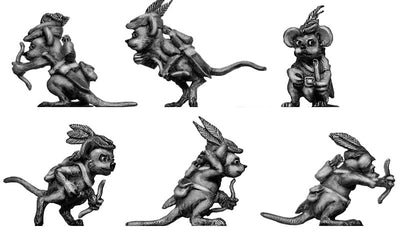 Warrior Mouse, with bow (28mm)
