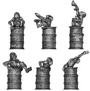 Toxic Zombies emerging from barrels (28mm)