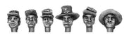 Sprue of six ACW Fishmen heads (28mm)
