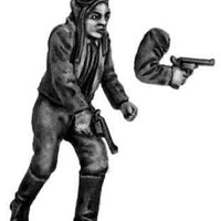 Driver running with pistol, female (28mm)