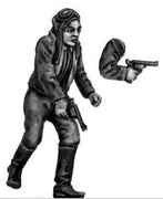 Driver running with pistol, female (28mm)