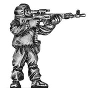 1980's Soviet soldier in NBC suit with SVD sniper rifle (28mm)