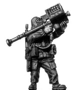 1960-80s US trooper in MOPP gear with Stinger anti-aircraft missile (28mm)