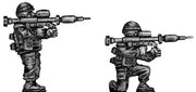 German Bundeswehr in gasmask, Panzerfaust AT rocket launcher (28mm)