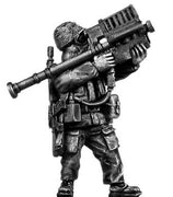 1960-80s US trooper in MOPP gear and helmet with Stinger anti-aircraft missile (28mm)