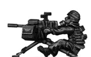 German Bundeswehr 40mm Automatic Grenade launcher and operator in gas mask (28mm)