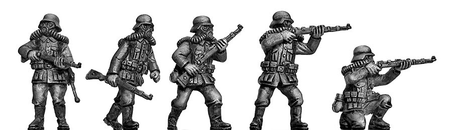 Stormtroopers in gasmasks with rifles (28mm)
