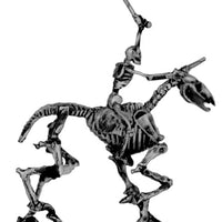 Skeletal horse and rider, with horse & musket weapons (28mm)