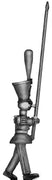 Toy Town Soldier Standard Bearer in shako marching  (28mm)