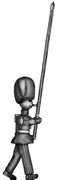 Toy Town Soldier Standard Bearer in busby marching (28mm)