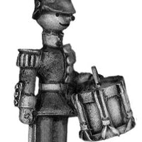 Toy Town Soldier drummer in helmet at attention (28mm)