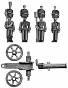 Toy Town Soldier Royal Horse Artillery piece & four crew in Busby (28mm)