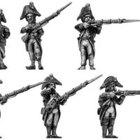 Fusilier, bicorne, ragged campaign uniform, firing and loading (28mm)