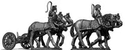 Four horse limber walking with two civilian drivers (28mm)