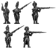 Fusilier, casque, regulation uniform, firing and loading (28mm)