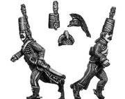 Horse artillery crewman, dismounted, running beside würtz wagon (28mm)
