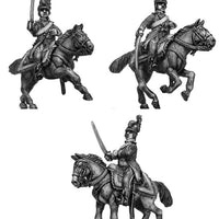 Chasseur à Cheval Officer tailed surtout coat in helmet (28mm)