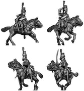 Chasseur à Cheval charging tailed surtout coat in mirliton (28mm)