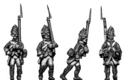Russian Fusilier, coat with lapels and collar, march-attack (28mm)