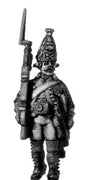 Russian Grenadier NCO, coat with lapels and collar, musket, marching (28mm)