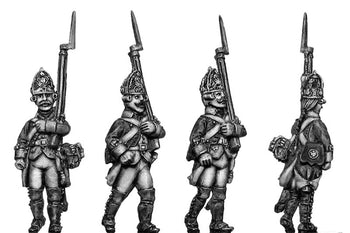 Russian Fusilier, coat - no lapels, march-attack (28mm)