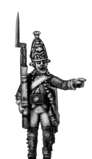 Russian Grenadier NCO, coat - no lapels, musket, marching (28mm)
