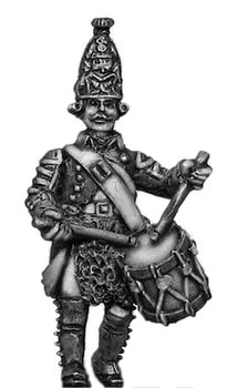 Russian Grenadier drummer, coat - no lapels, marching (28mm)