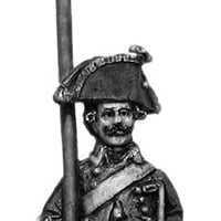Russian Musketeer standard bearer, coat - no lapels, marching (28mm)