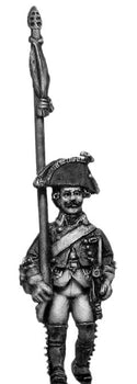 Russian Musketeer standard bearer, coat - no lapels, marching (28mm)