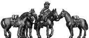 Ural Cossack Horse holder and horses (28mm)