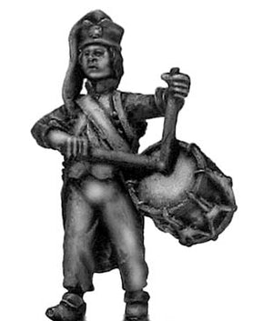 French drummer  Forage cap, ragged campaign uniform (28mm)