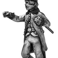 Austrian Infantry/Jager officer in action pose with kasket hat (28mm)