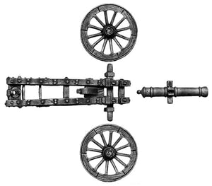Austrian 6-pdr gun with equipment (28mm)