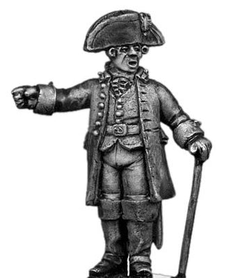 Artillery Officer, in flat fronted tricorne (28mm)