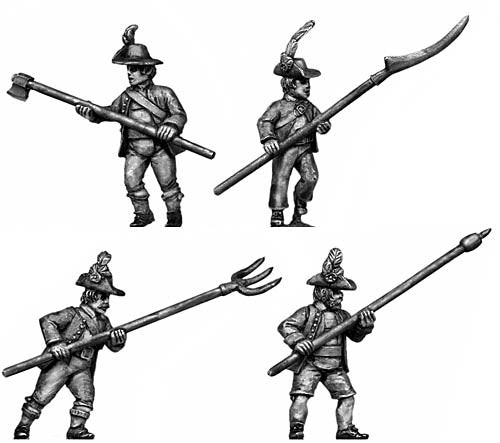 Tyrolean with pole arm turned-up hat (28mm)