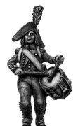 Light Infantry drummer c1793-1800, bicorne, short tailed jacket (28mm)
