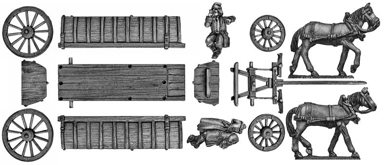 Corpse wagon and victims (28mm)