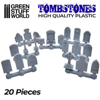 20x Gravestones Plastic Set