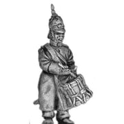 Russian Infantry Drummer in greatcoat and helmet (18mm)