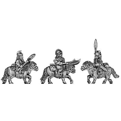 Dwarf cavalry, with spear (18mm)