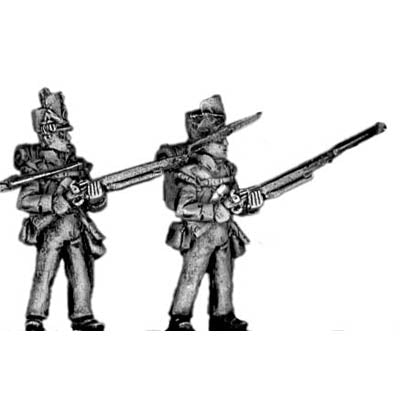 Flank company, standing at the ready (18mm)