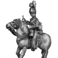 Household cavalry trumpeter in helmet (18mm)