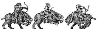 Orc fell beast rider with bow (18mm)