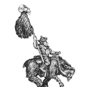 Orc standard bearer, riding fell beast (18mm)